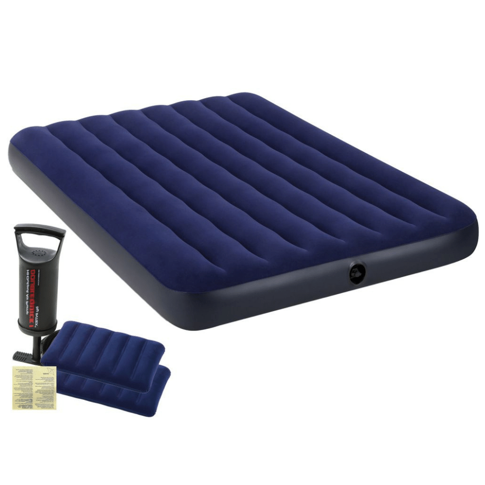 Colchón Inflable Camping Queen Intex - Almohada-Inflador