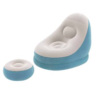 Sillón Inflable con Posa Pies celeste Bestway
