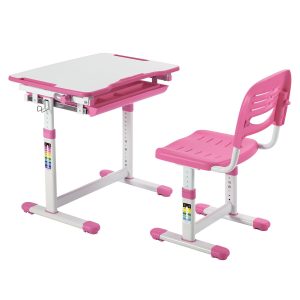 Escritorio con Silla Regulable color Rosado Infantil