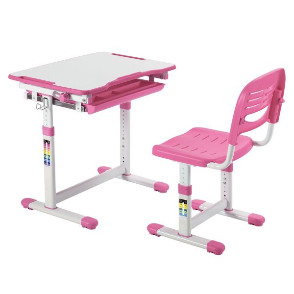 Escritorio con Silla Regulable color Rosado Infantil