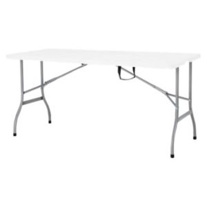 Mesa Plegable Maleta 152x76cm Blanco