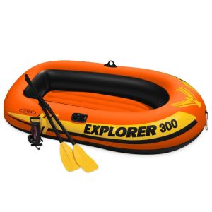 Bote Inflable Explorer 300 Remos-Inflador Intex