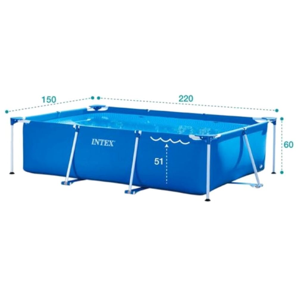Piscina Armable Rectangular 220x150x60cm Intex - Imagen 2