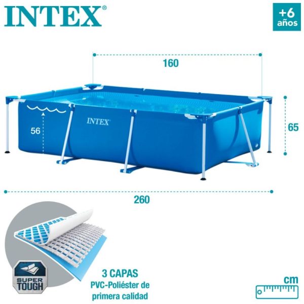 Piscina Armable Rectangular 260x160x65cm Intex - Imagen 4