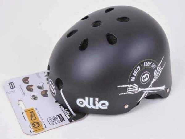 Casco Ollie con Luz posterior y diseño bicicleta patines - Imagen 2