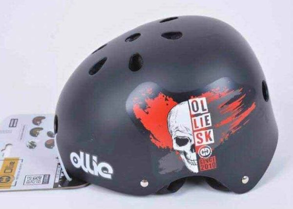 Casco Ollie con Luz posterior y diseño bicicleta patines - Imagen 3