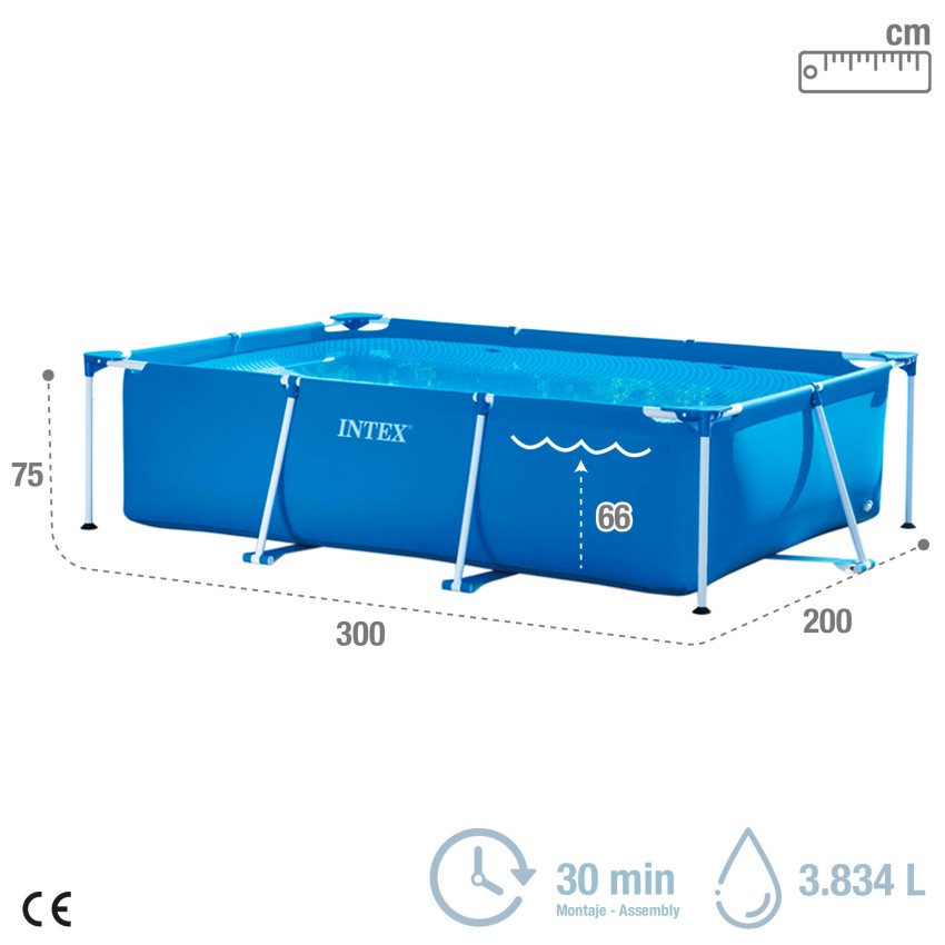 Piscina Armable Rectangular 300x200x75cm Intex - Imagen 5
