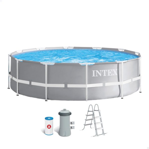 Piscina Armable Redonda con Filtro 366x99cm Intex