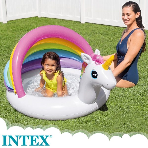 Piscina Inflable Unicornio Parasol Intex - Imagen 2