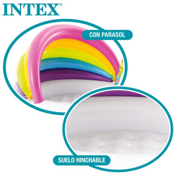 Piscina Inflable Unicornio Parasol Intex - Imagen 3