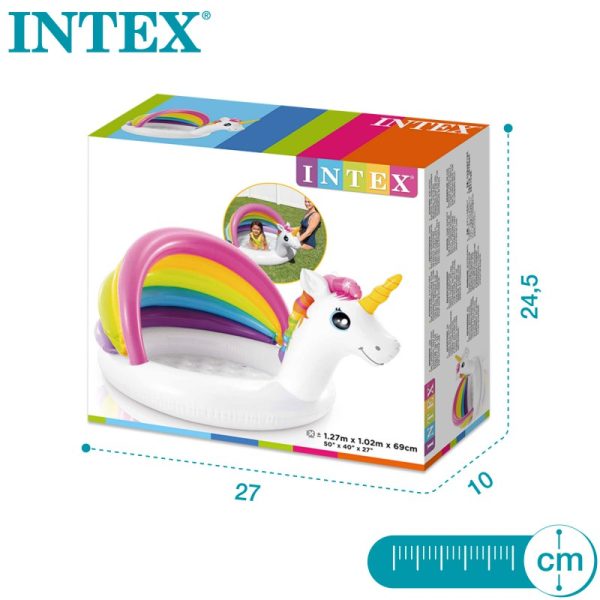 Piscina Inflable Unicornio Parasol Intex - Imagen 7