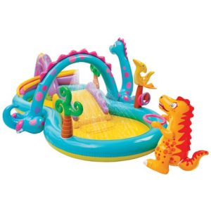 Piscina Inflable, Centro de Juegos Dinosaurio Intex