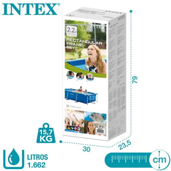 Piscina Armable Metal Frame 220x150x60cm Intex - Imagen 5