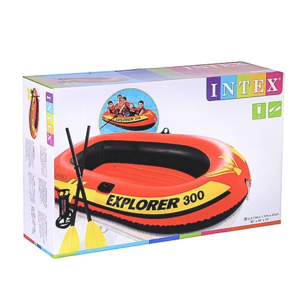 Bote Inflable Explorer 300 Remos-Inflador Intex - Imagen 6