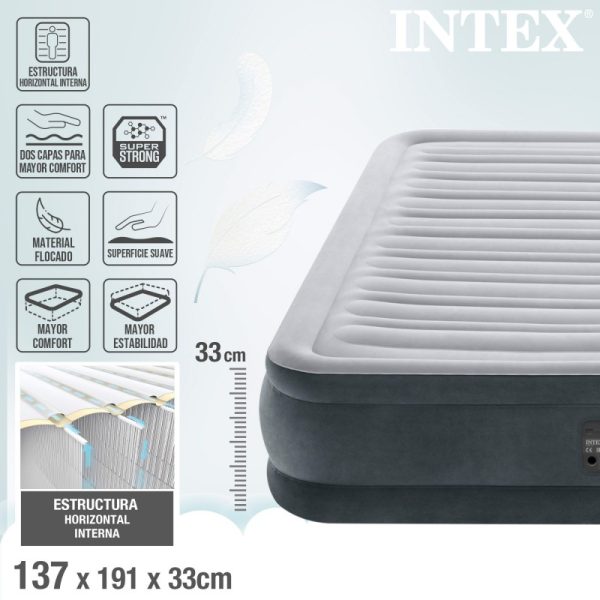 Colchón Inflable Eléctrico 2 plazas Intex - Imagen 5