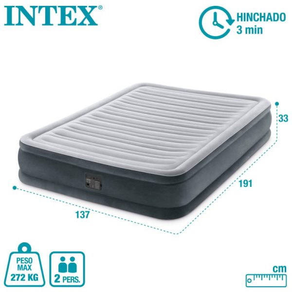 Colchón Inflable Eléctrico 2 plazas Intex - Imagen 7