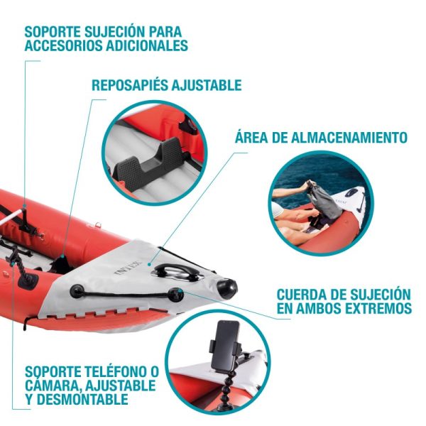Kayak Inflable Excursión Pro K2 Intex - Imagen 5