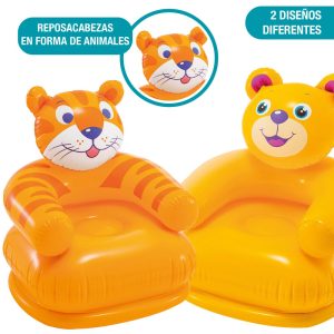 Sillon inflable forma de tigre y osito intex