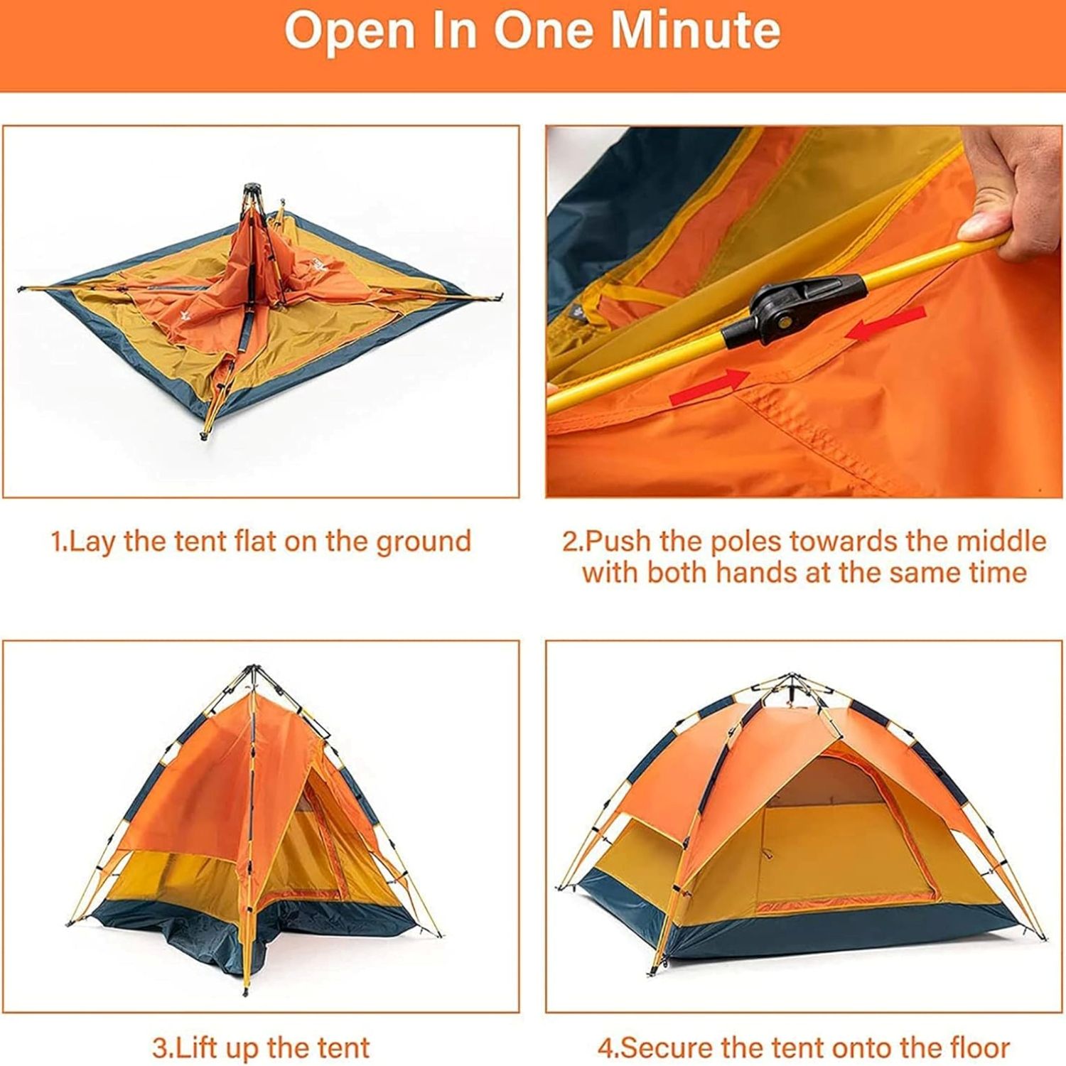 Carpa Automática Camping Alta Montaña para 4 Personas - Imagen 6
