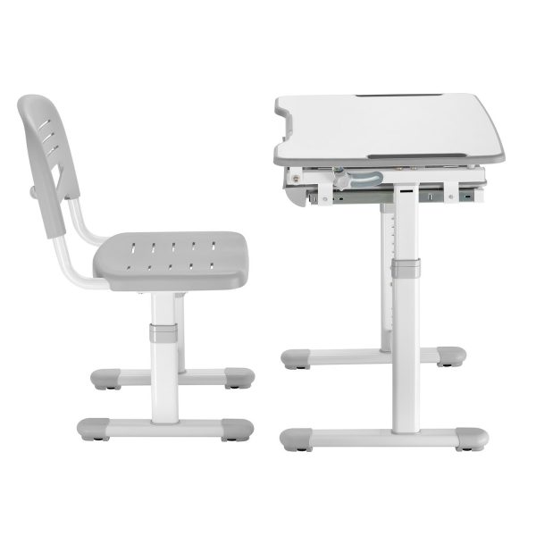 Escritorio con Silla Regulable color Gris Infantil