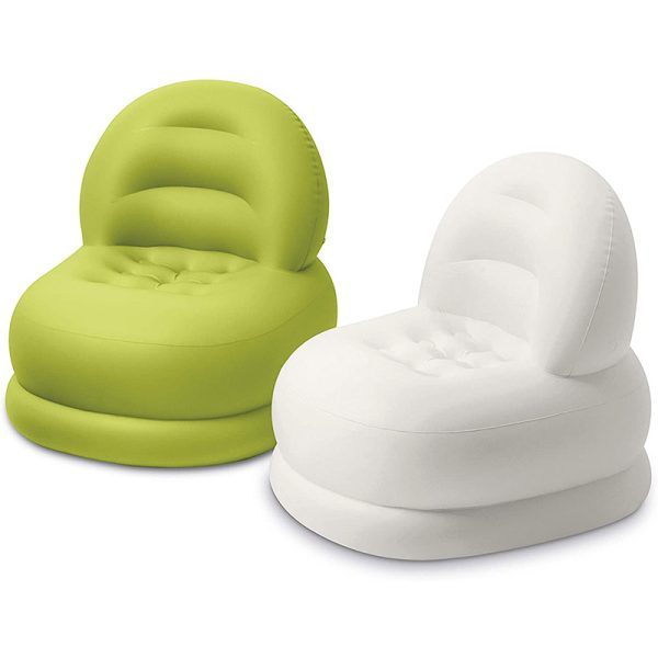 Sillon inflable blanco verde intex