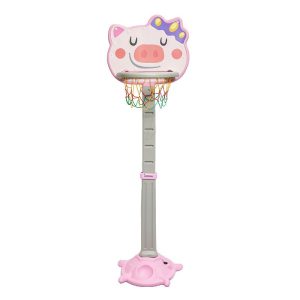 Tablero de baloncesto cerdito rosa infantil
