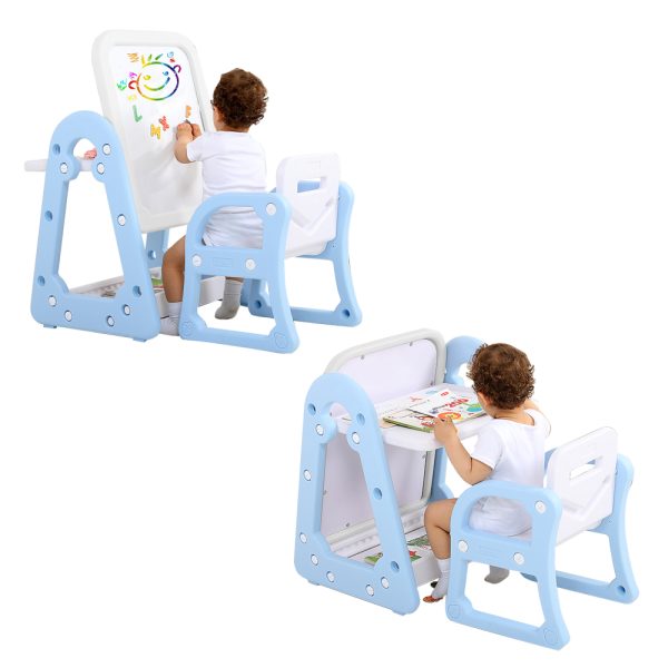 Mesa Pizarra con Silla color Celeste - Imagen 4