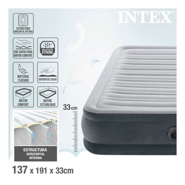 Colchón Inflable Eléctrico 2 plazas Intex - Imagen 4