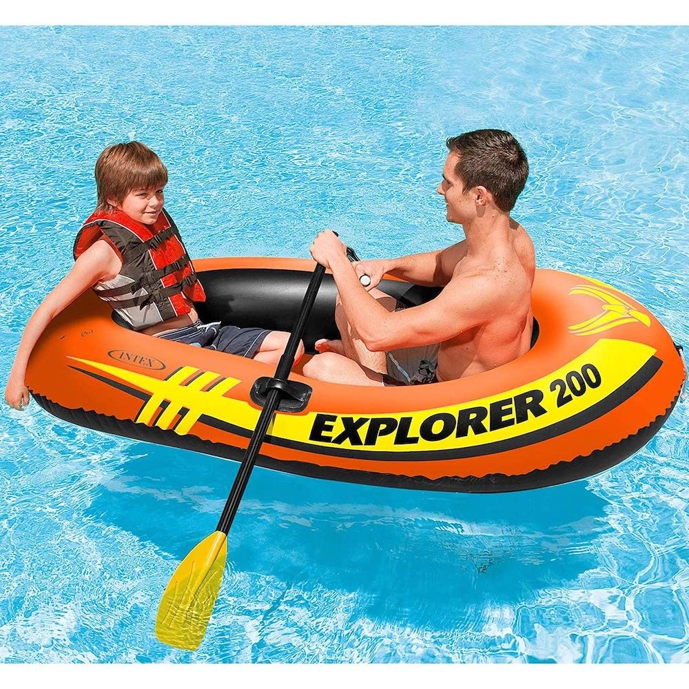Bote Inflable Explorer 200 Remos-Inflador Intex - Imagen 2