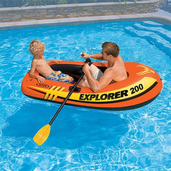 Bote Inflable Explorer 200 Remos-Inflador Intex - Imagen 2