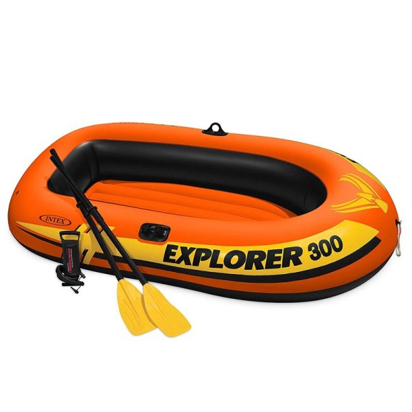 Bote Inflable Explorer 300 Remos-Inflador Intex
