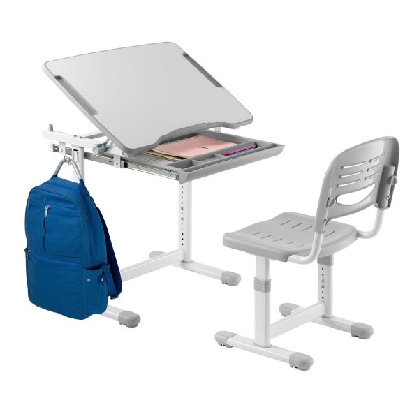 Escritorio con Silla Regulable color Gris Infantil - Imagen 2