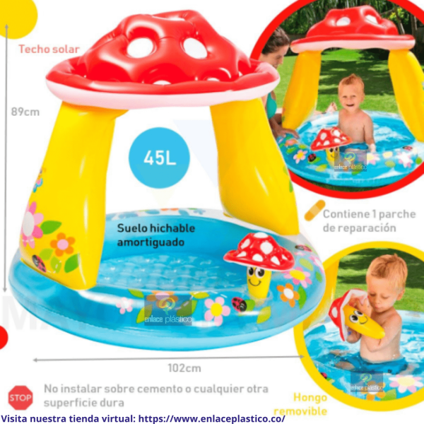 Piscina Infantil con Parasol Intex - Imagen 6
