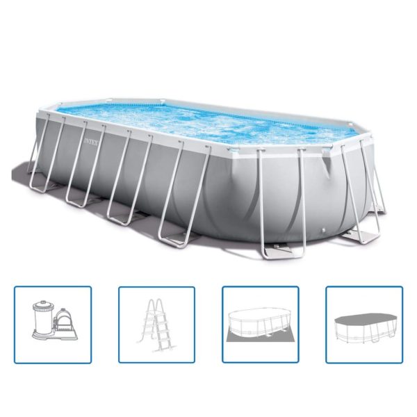Piscina Estructural Ovalada de 610x305x122cm Intex
