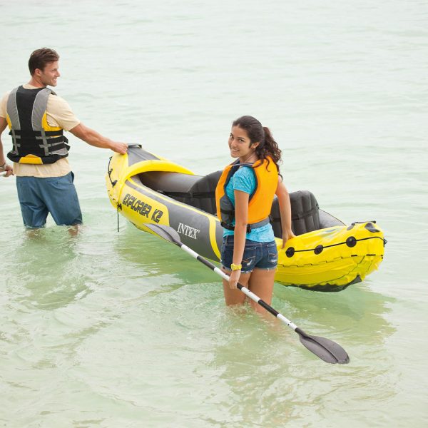 Kayak Inflable Explorer K2 Amarillo Intex - Imagen 3