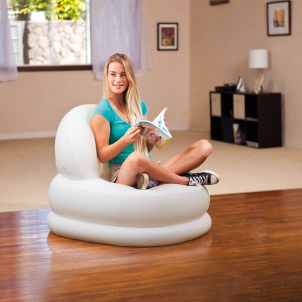 Sillon inflable blanco verde intex - Imagen 2