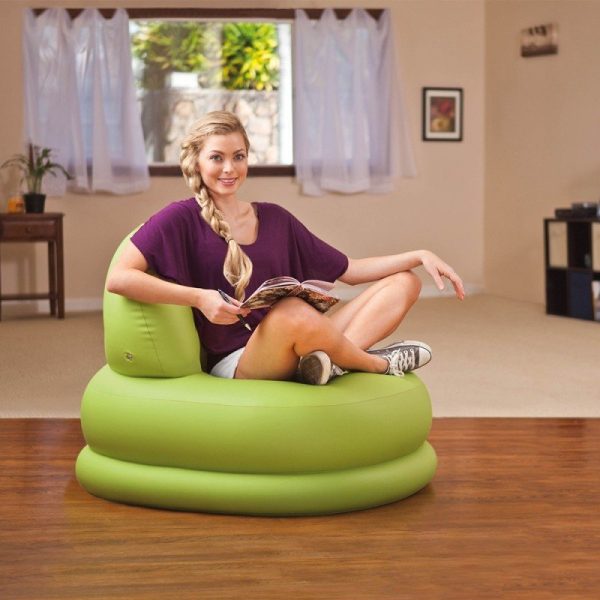Sillon inflable blanco verde intex - Imagen 3