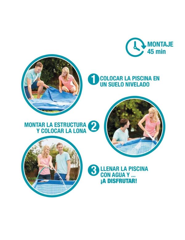 Piscina estructural rectangular 400 x 200 x 122 cm intex - Imagen 4