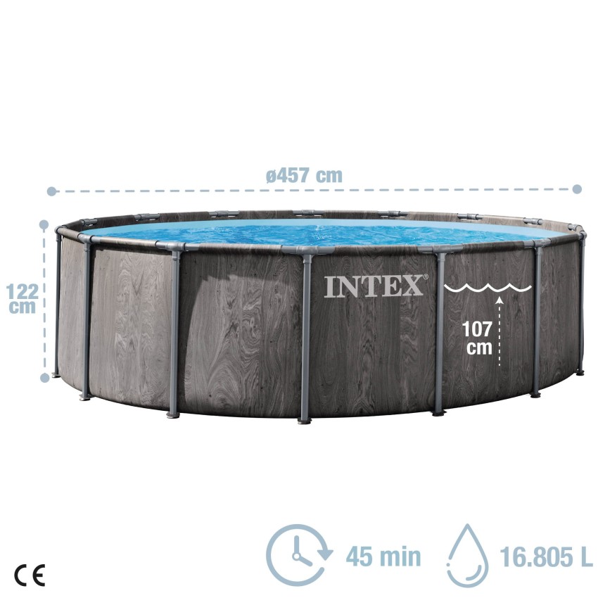 Piscina Estructural Prism Frame 457x122cm Intex - Imagen 4
