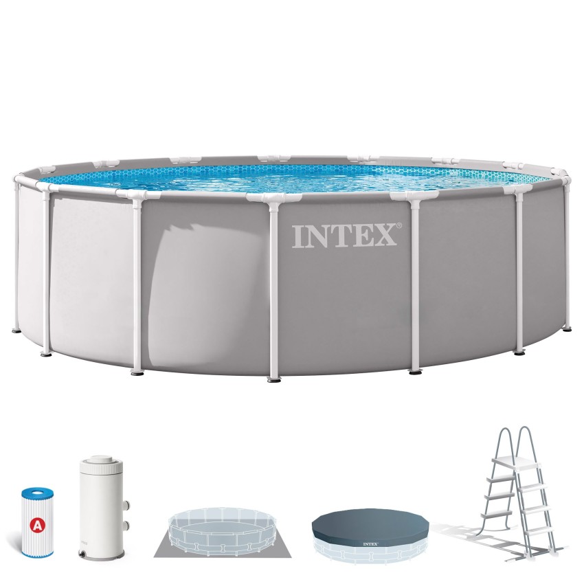 Piscina Estructural Redonda Prism Frame 457x122cm Intex
