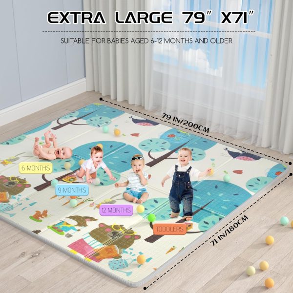 Piso Alfombra Plegable Antideslizante Para Bebés 150x180cm - Imagen 3