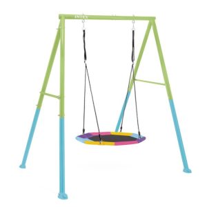 Set Intex Columpio nido octagonal saucer swing verde azul