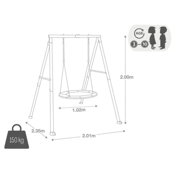 Set Intex Columpio nido octagonal saucer swing verde azul - Imagen 6