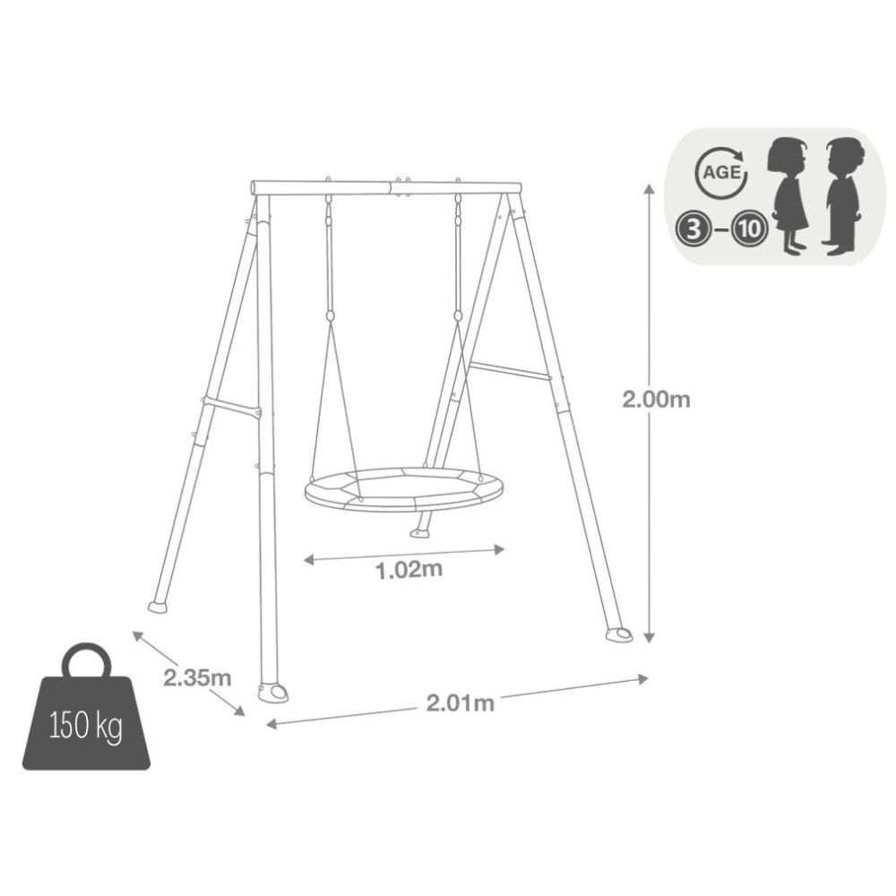 Set Intex Columpio nido octagonal saucer swing verde azul - Imagen 6