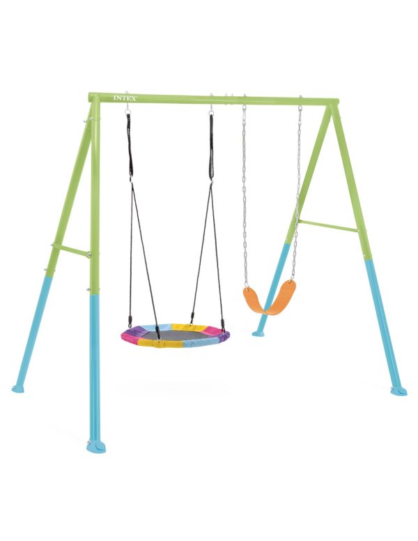 Set Columpio de 2 Accesorios Intex Two Feature Swing Set Verde Azul