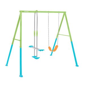 Set Columpio de 2 Accesorios Intex Two Feature Swing Set Verde Azul