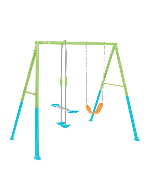 Set Columpio de 2 Accesorios Intex Two Feature Swing Set Verde Azul