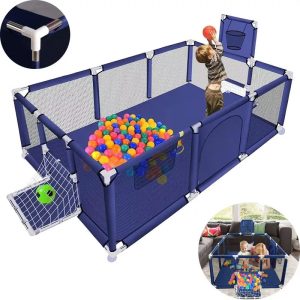 Corralito Para Bebé Corral Infantil, Gimnasio De Juegos Azul