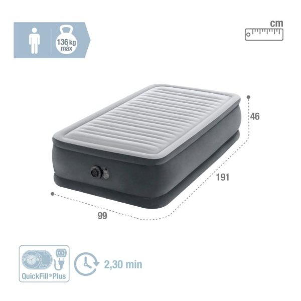 Colchón Inflable Eléctrico de 1 Plaza Intex - Altura 46cm - Imagen 7