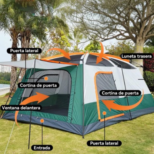 Carpa Camping Familiar 5-8 Personas Everbest - Imagen 4